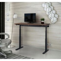 Masa pentru calculator Ikea Mittzon inaltime reglabila/electrica 140x80 (Furnir nuc/Negru)