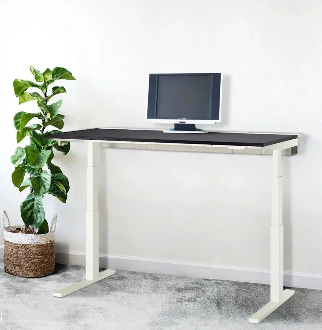 Masa pentru calculator Ikea Mittzon inaltime reglabila/electrica 140x80 (Furnir Frasin/Vopsit Negru/Alb)