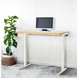 Masa pentru calculator Ikea Mittzon inaltime reglabila/electrica 160x80 (Furnir mesteacan/Alb)