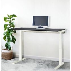 Masa pentru calculator Ikea Mittzon inaltime reglabila/electrica 160x80 (Furnir Frasin/Vopsit Negru/Alb)