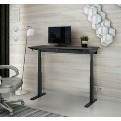 Masa pentru calculator Ikea Mittzon inaltime reglabila/electrica 160x80 (Furnir Frasin/Vopsit Negru/Negru)