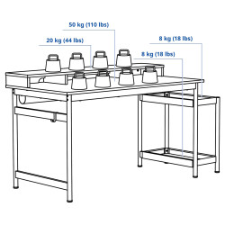 Masa calculator Ikea Mullsjo 135x70 (Furnir stejar/Negru) Thumb