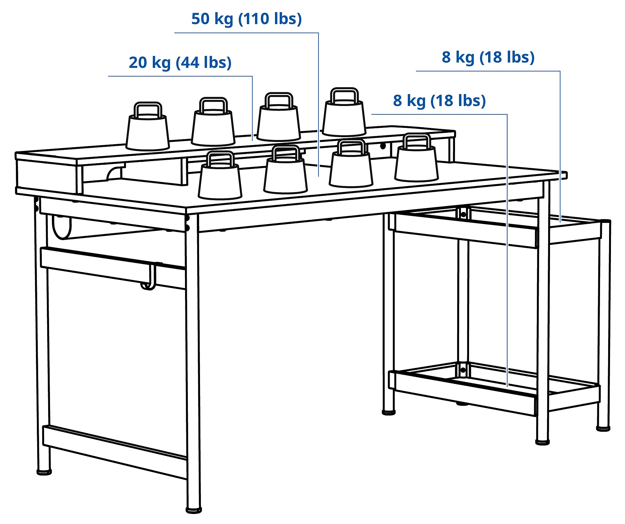 Masa calculator Ikea Mullsjo 135x70 (Furnir stejar/Negru)