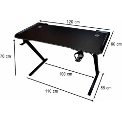 Игровой компьютерный стол Ikonka KX2639 (Black) Thumb