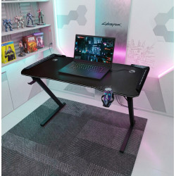 Игровой компьютерный стол Ikonka KX2639 (Black)