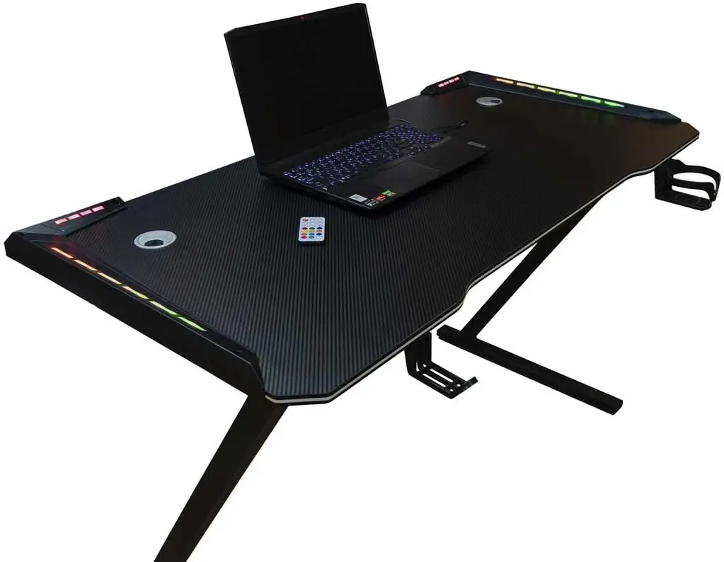 Игровой компьютерный стол Ikonka KX2639 (Black) - 8