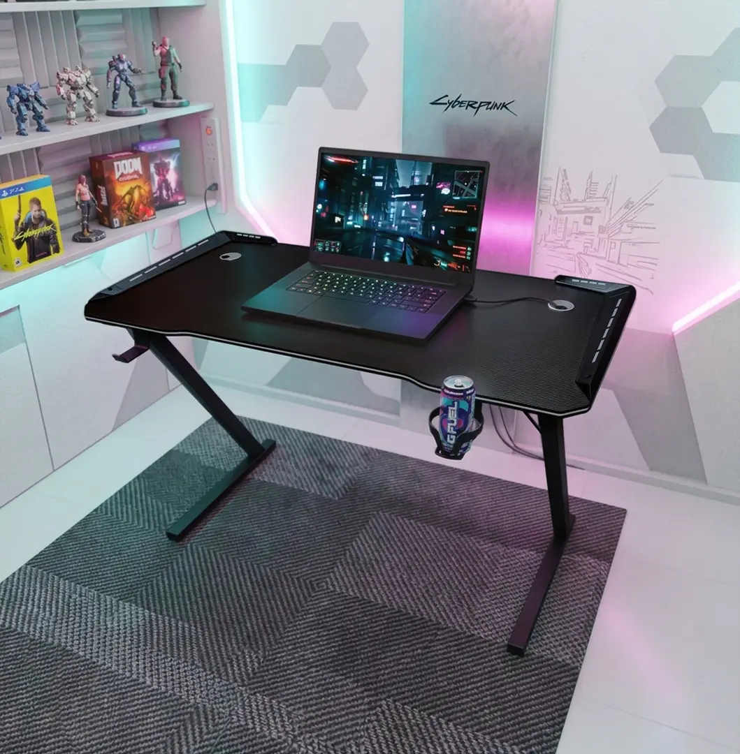 Игровой компьютерный стол Ikonka KX2639 (Black)