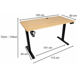 Стол компьютерный Ikonka KX2640_1 (Wood/Black) Thumb
