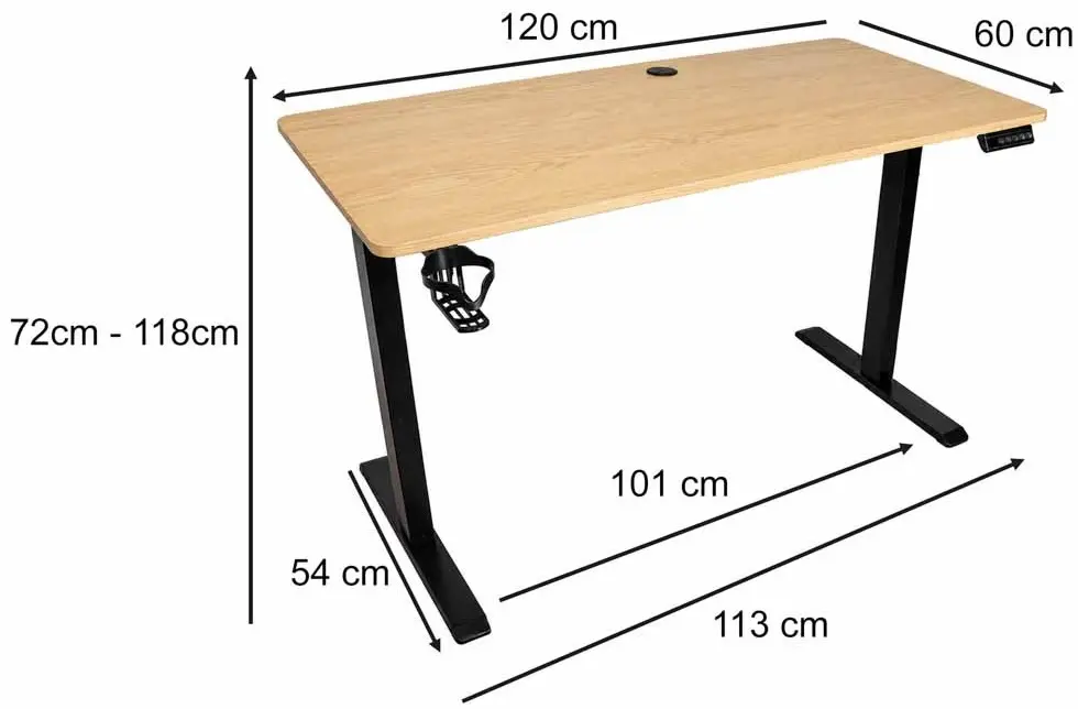 Стол компьютерный Ikonka KX2640_1 (Wood/Black) - 12