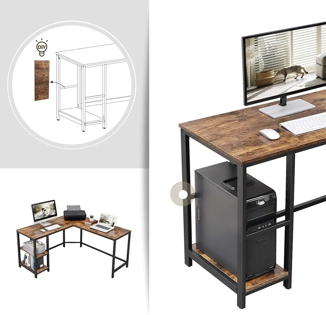 Стол компьютерный Leobert 2094-1 (Black/Brown)