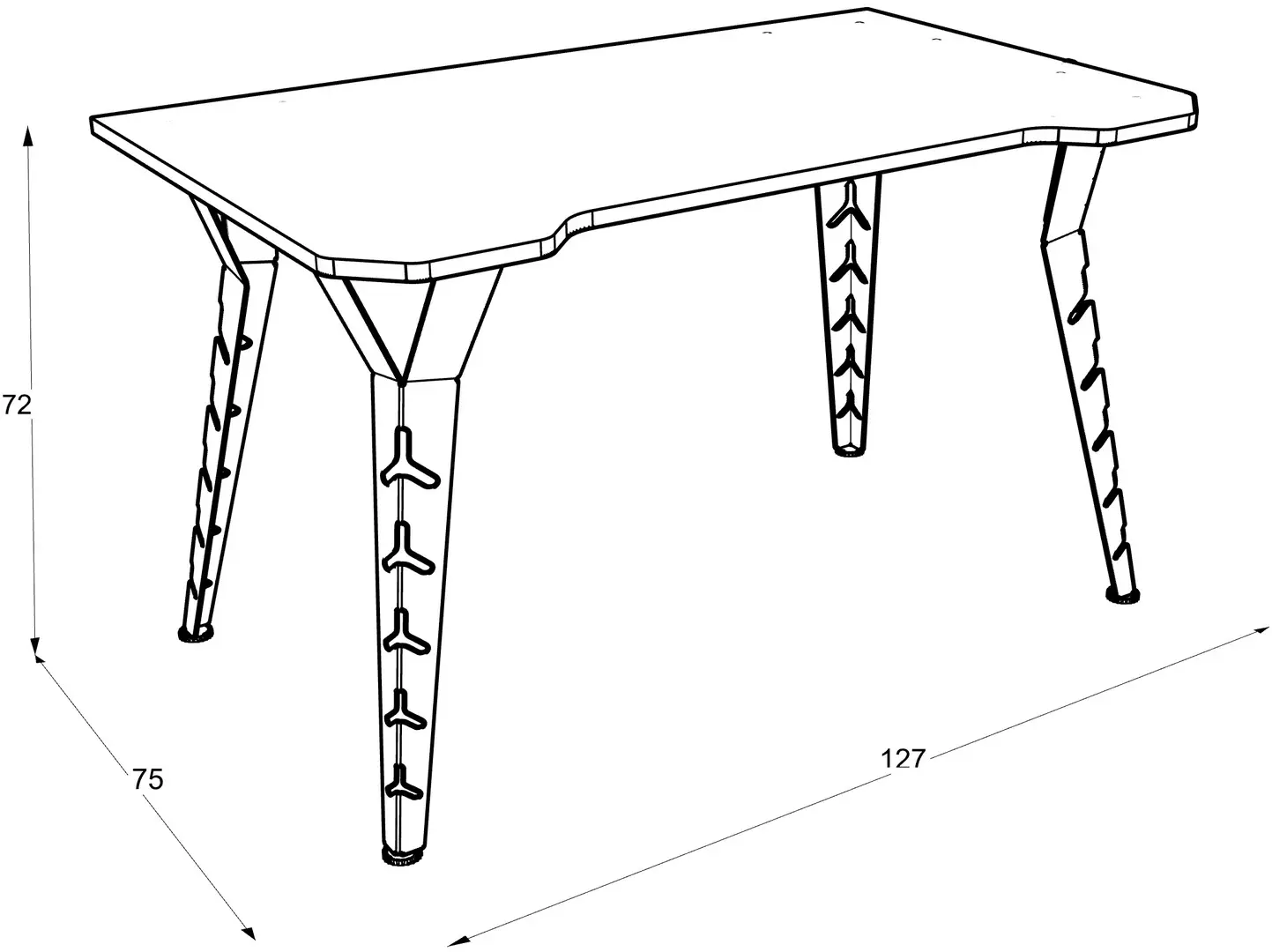 Masa de calculator gaming Magnusplus Tuyan Gamer (Anthracite/Black)