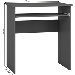 Masa de calculator Magnusplus Luna (Graphite) Thumb
