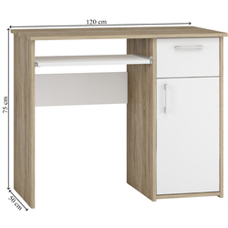 Стол компьютерный Magnusplus Maja 1.2m (Sonoma Oak/White) Thumb