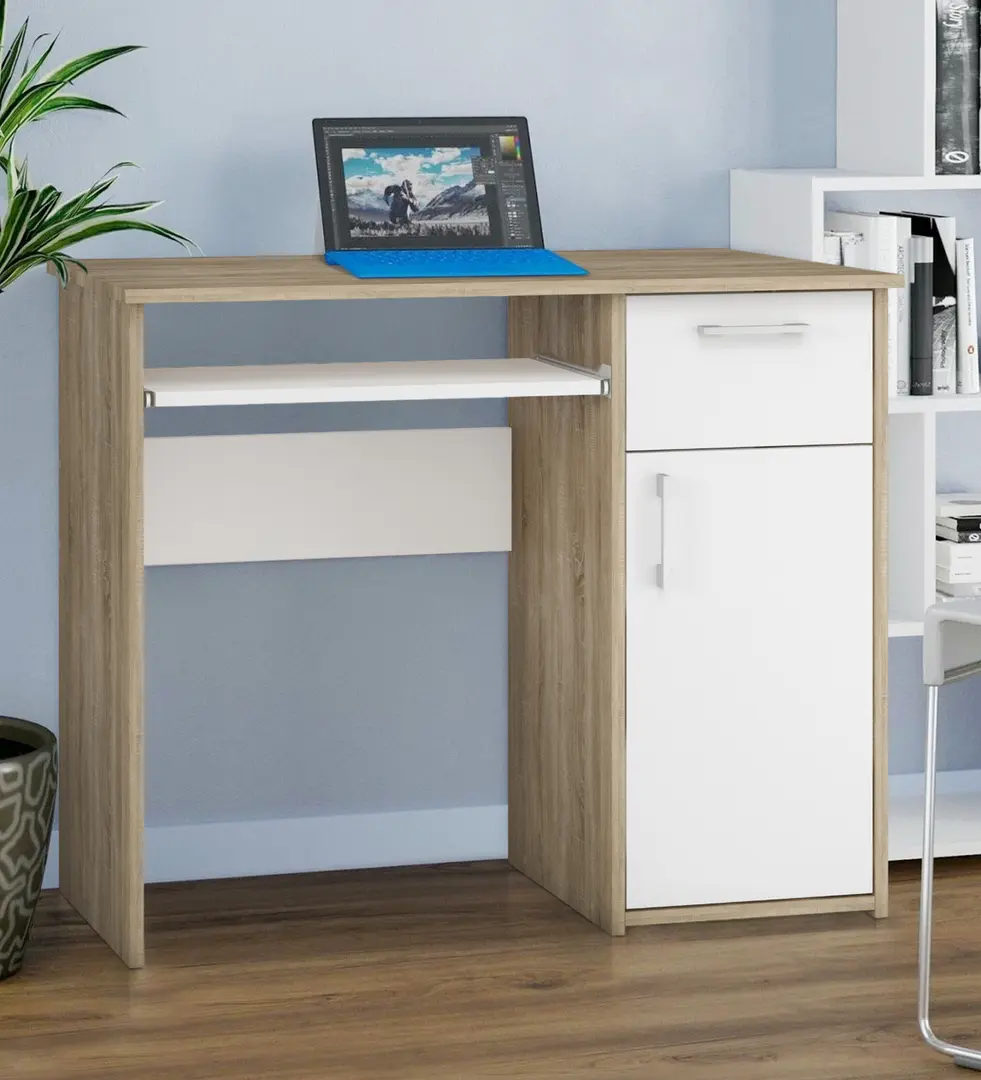 Стол компьютерный Magnusplus Maja 1.2m (Sonoma Oak/White)