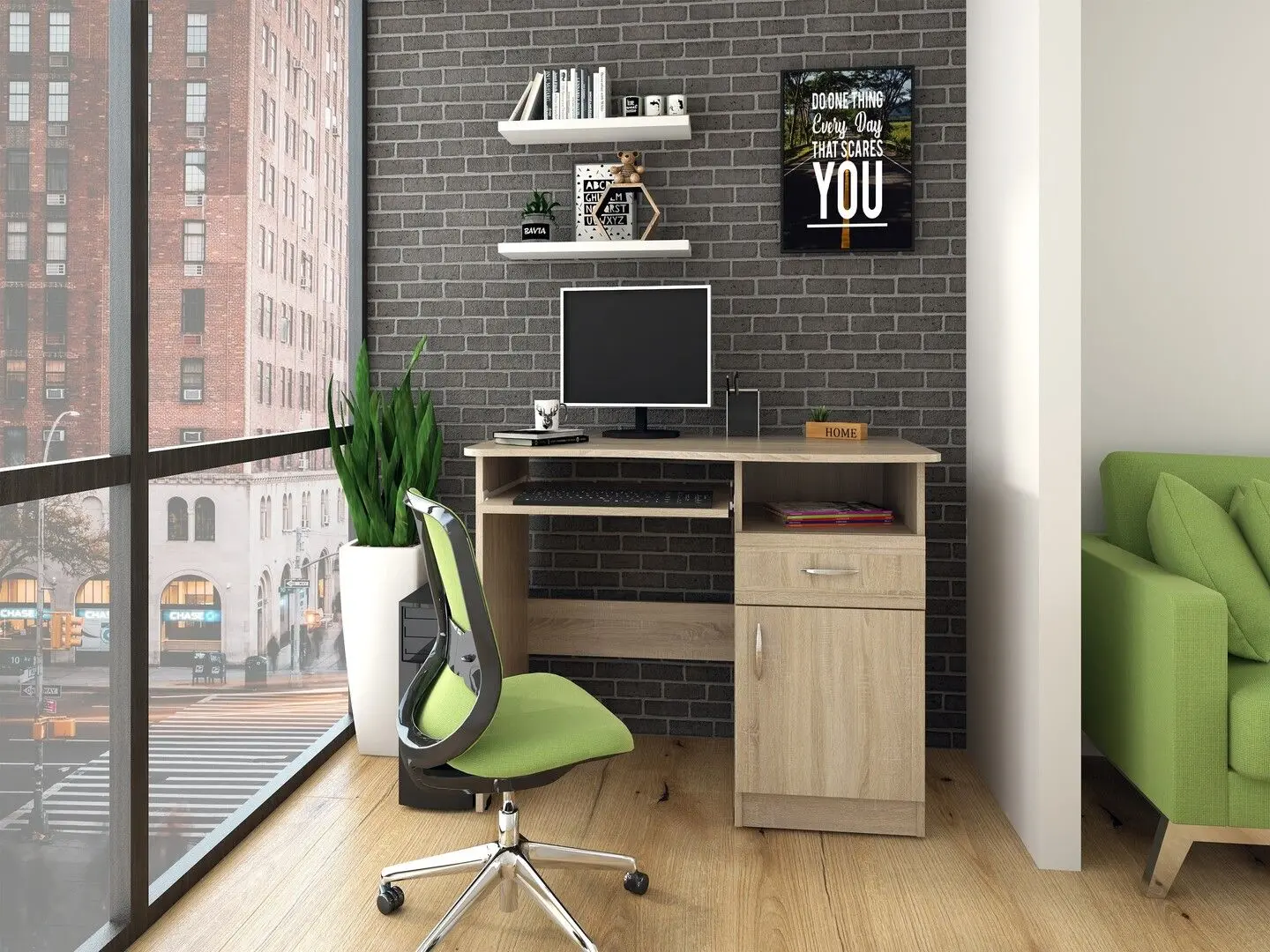 Стол компьютерный Marcel Prod Elize (Sonoma Oak)