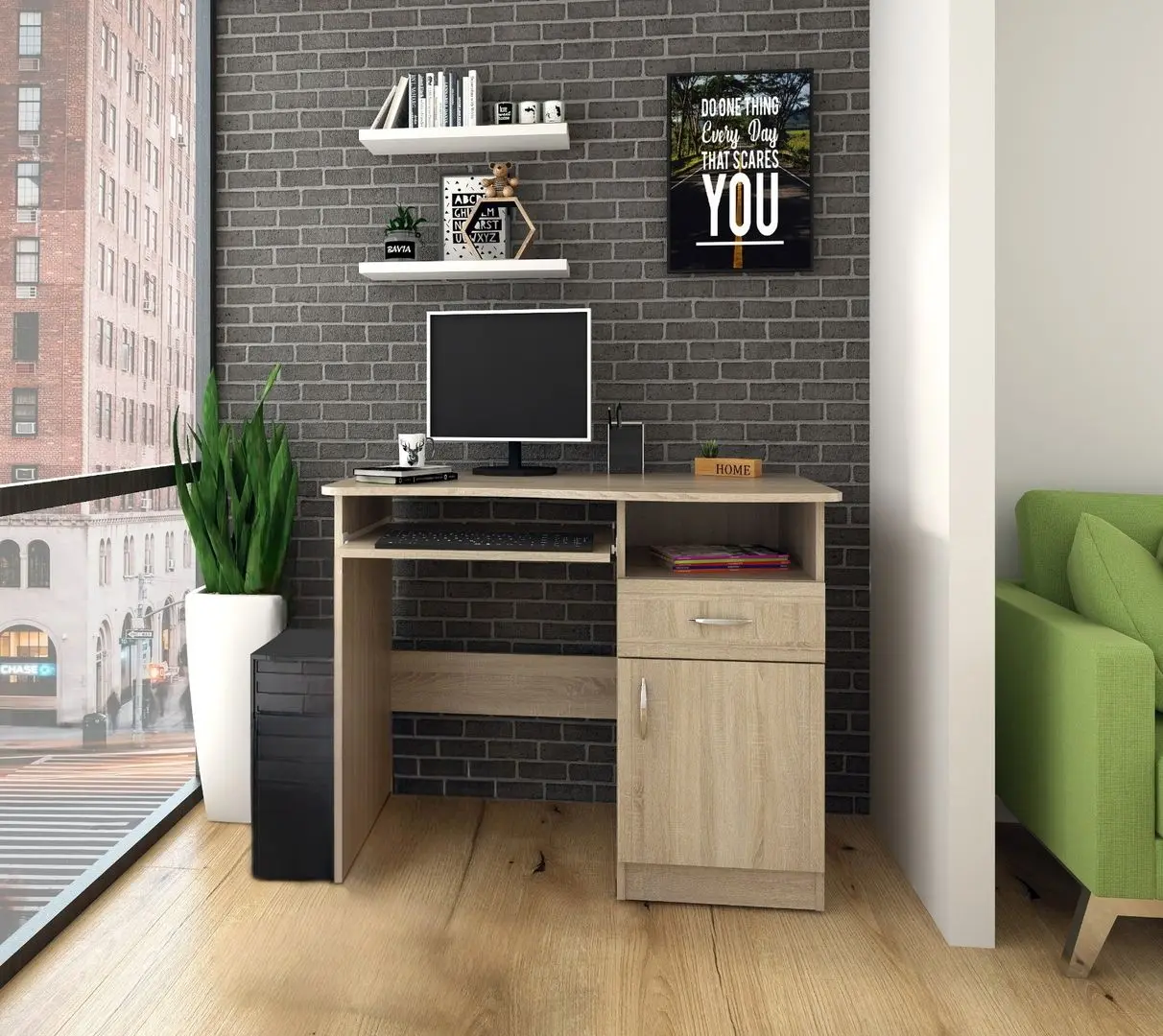 Стол компьютерный Marcel Prod Elize (Sonoma Oak)