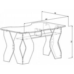 Стол компьютерный Marcel Prod KL 9.0 (Wenge/Yellow) Thumb