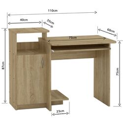 Masa pentru calculator Marcel Prod SKM-2 RO (Sonoma Oak) Thumb