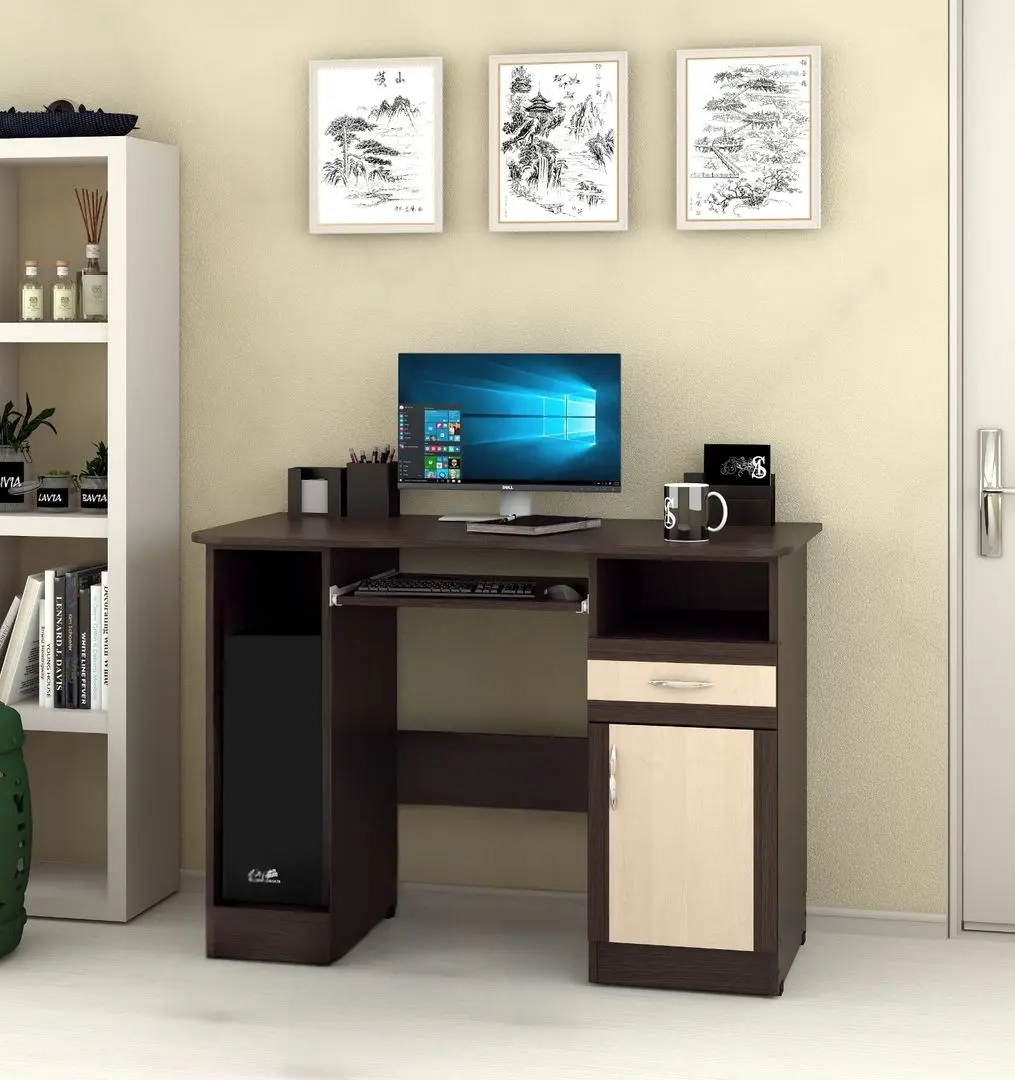 Стол компьютерный Marcel Prod TIP II SOFT (Wenge/Birch)