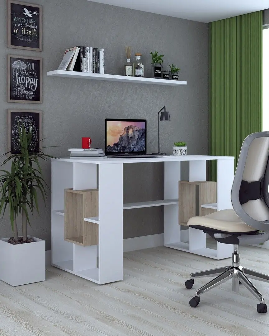 Masa pentru calculator Marcel Prod TIP III RO (White/Sonoma Oak)