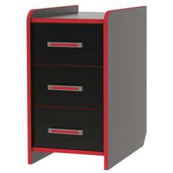 Masa pentru calculator + tumba Marcel Prod KL 9.0 (Wenge/Red) Thumb