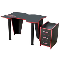 Masa pentru calculator + tumba Marcel Prod KL 9.1 (Wenge/Red)