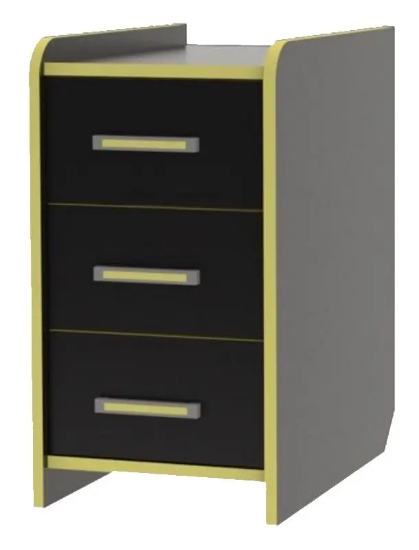 Masa pentru calculator + tumba Marcel Prod KL 9.1 (Wenge/Yellow)