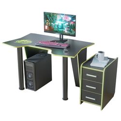 Masa pentru calculator + tumba Marcel Prod KL 9.1 (Wenge/Yellow)