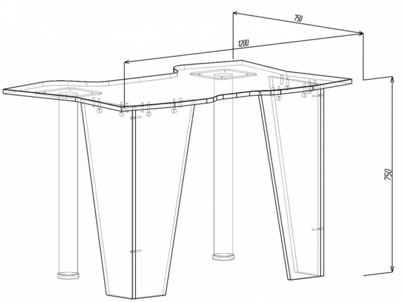 Masa pentru calculator + tumba Marcel Prod KL 9.1 (Wenge/Yellow)