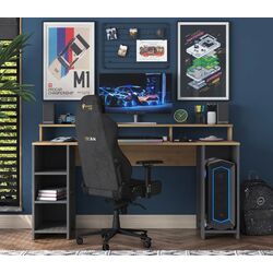 Masa pentru calculator Mirage Meble HA110 (Walnut/Anthracite)