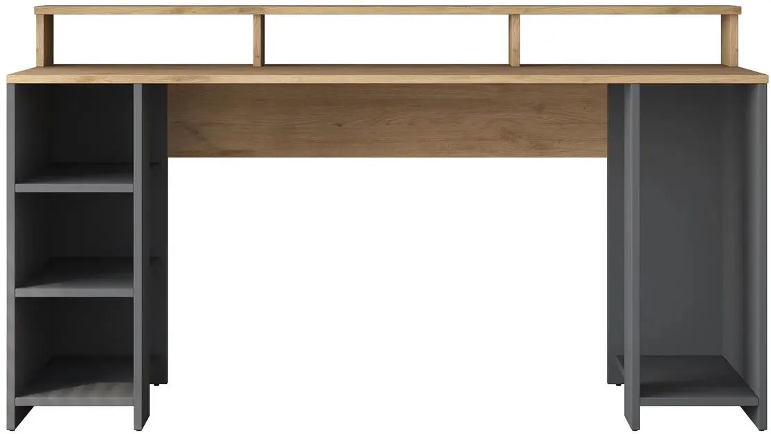 Masa pentru calculator Mirage Meble HA110 (Walnut/Anthracite)