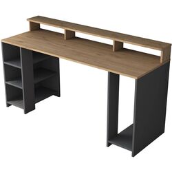 Masa pentru calculator Mirage Meble HA110 (Walnut/Anthracite) Thumb
