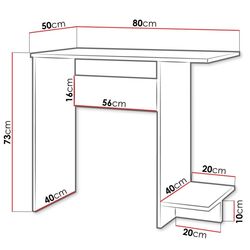 Стол письменный Mirjan24 Aitana/Larezzi (White) Thumb
