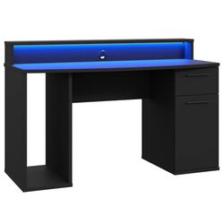 Стол компьютерный Mirjan24 Ayo с LED подсветкой (Black Matt) Thumb