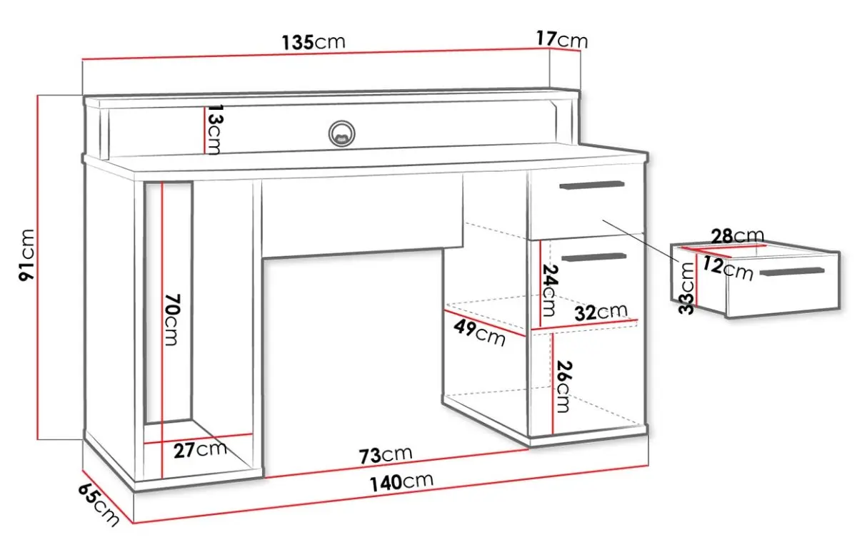 Стол компьютерный Mirjan24 Ayo с LED подсветкой (Black Matt) - 6