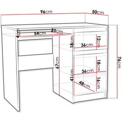 Masa pentru calculator Mirjan24 Cioneli/Eminas (White) Thumb