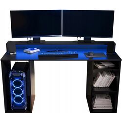 Стол компьютерный Mirjan24 Enurento 1/Gamer I с LED подсветкой (Black) Thumb
