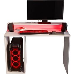 Стол компьютерный Mirjan24 Enurento 2/Gamer II с LED подсветкой (White) Thumb