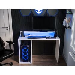 Стол компьютерный Mirjan24 Enurento 2/Gamer II с LED подсветкой (White) Thumb