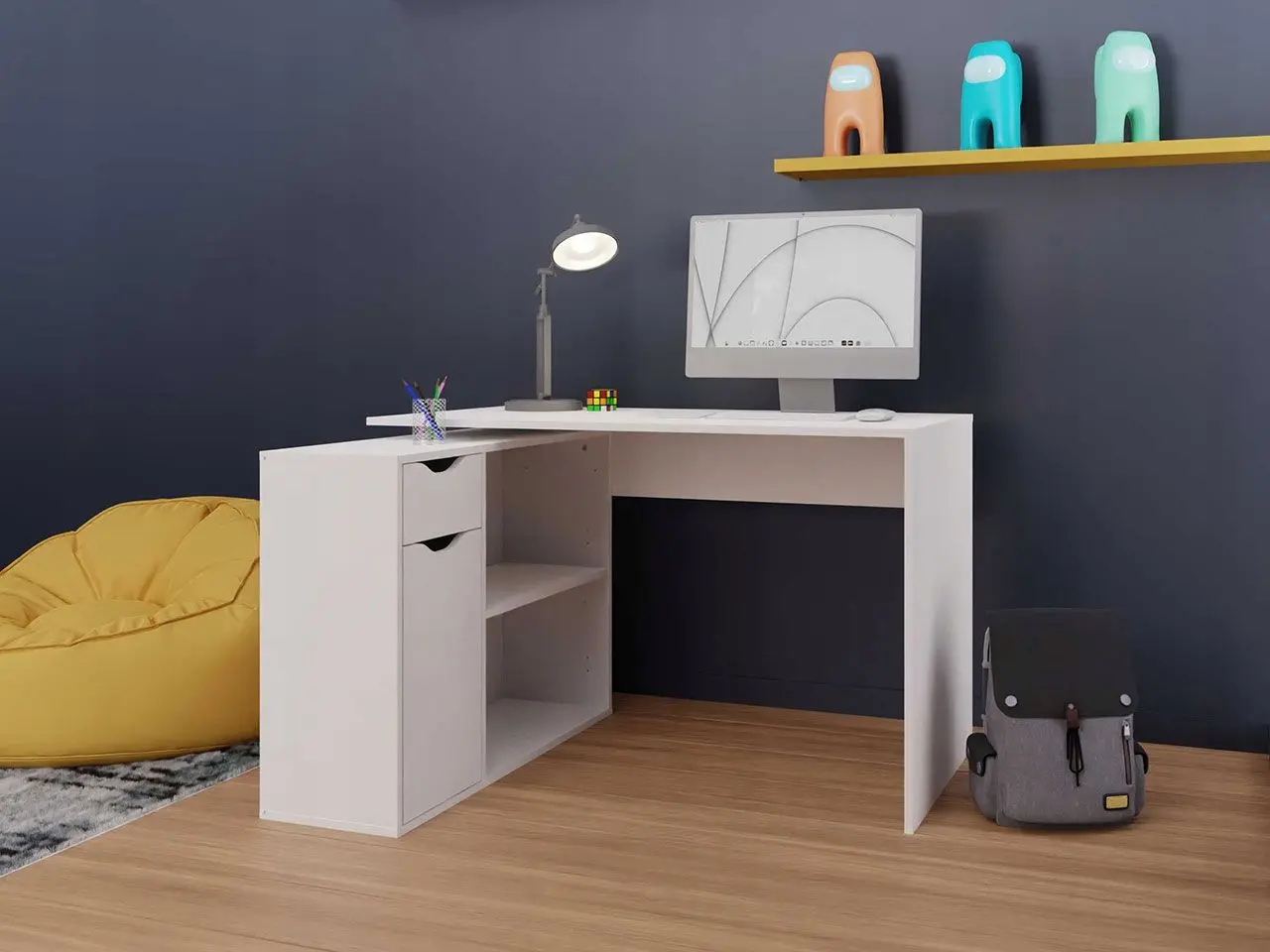 Стол письменный Mirjan24 Fulmar/Gratus (White) - 4