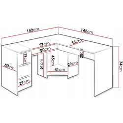 Стол письменный Mirjan24 Onosi/Fotyn (White) Thumb