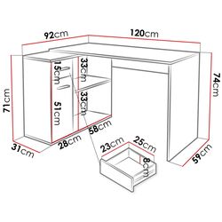 Masa pentru calculator Mirjan24 Pinot/Marco (Grey) Thumb