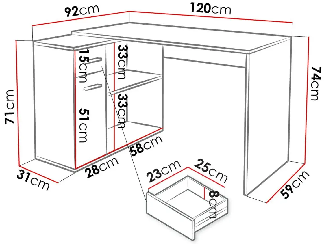 Masa pentru calculator Mirjan24 Pinot/Marco (Grey) - 3