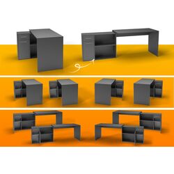Masa pentru calculator Mirjan24 Pinot/Marco (Grey) Thumb