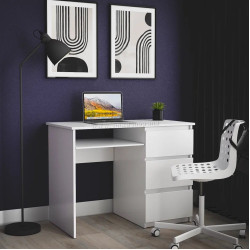 Masa pentru calculator МЛ-Мебель ML-12 100cm (White)