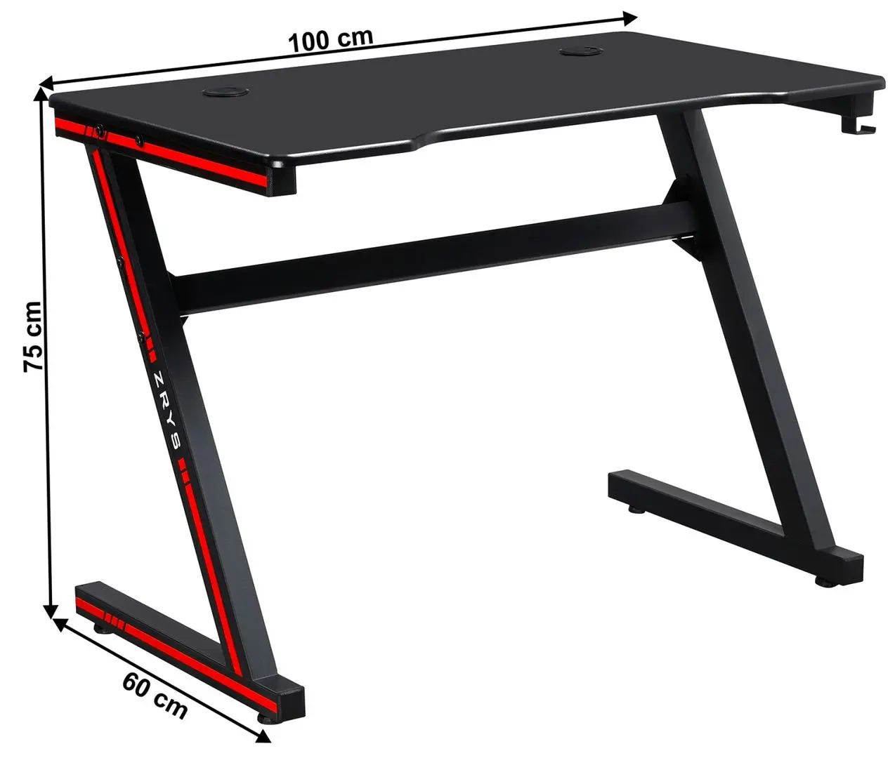 Masa de joc Mobhaus Mackenzie 100 (Black/Red)