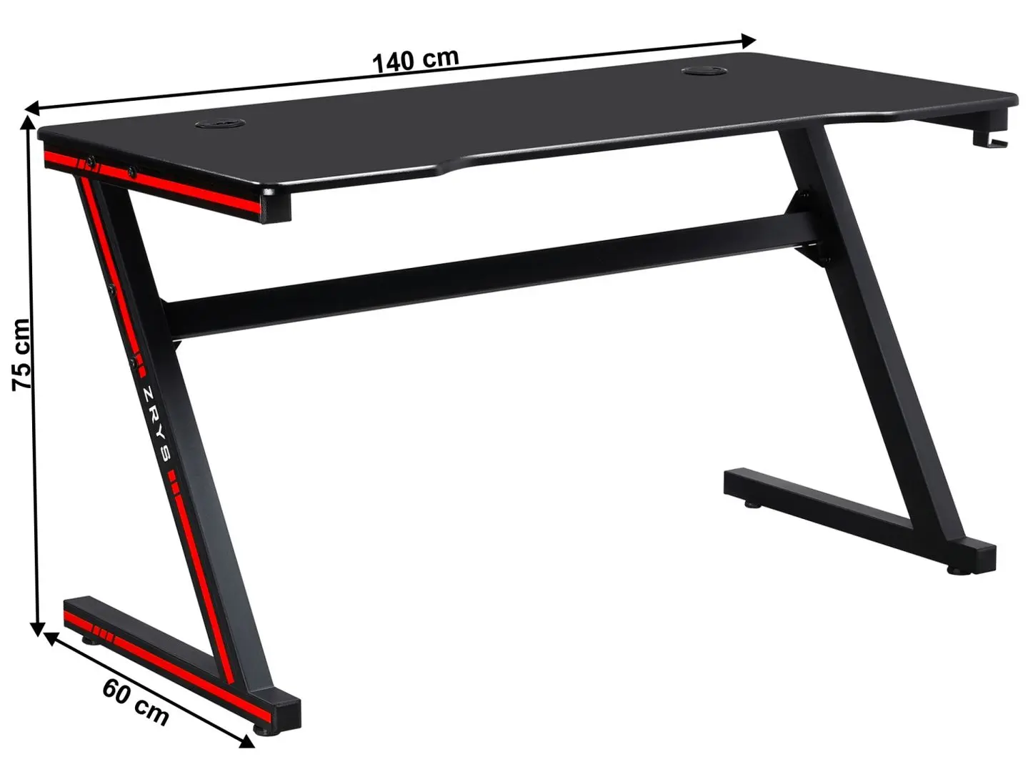 Masa de joc Mobhaus Mackenzie 140 (Black/Red)