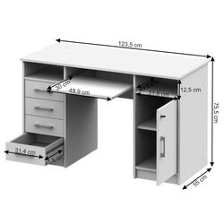 Компьютерный стол Mobhaus B9 New (White) Thumb