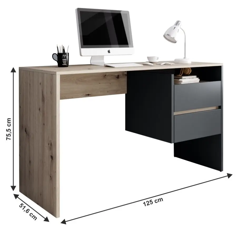 Письменный стол Mobhaus Tulio (Artisan Oak/Graphite) - 2
