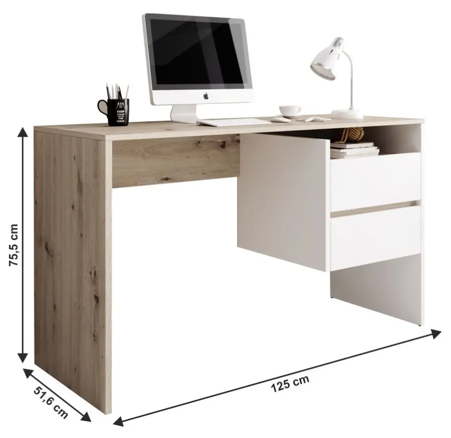 Письменный стол Mobhaus Tulio (Artisan Oak/White) - 3